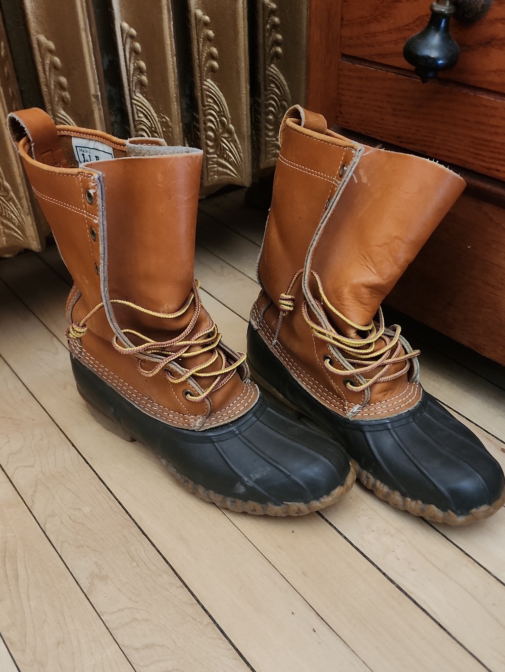 Vintage 1980s L.L. Bean Boots Duck Boots Men’s 7 N Narrow Maine Hunting Shoes